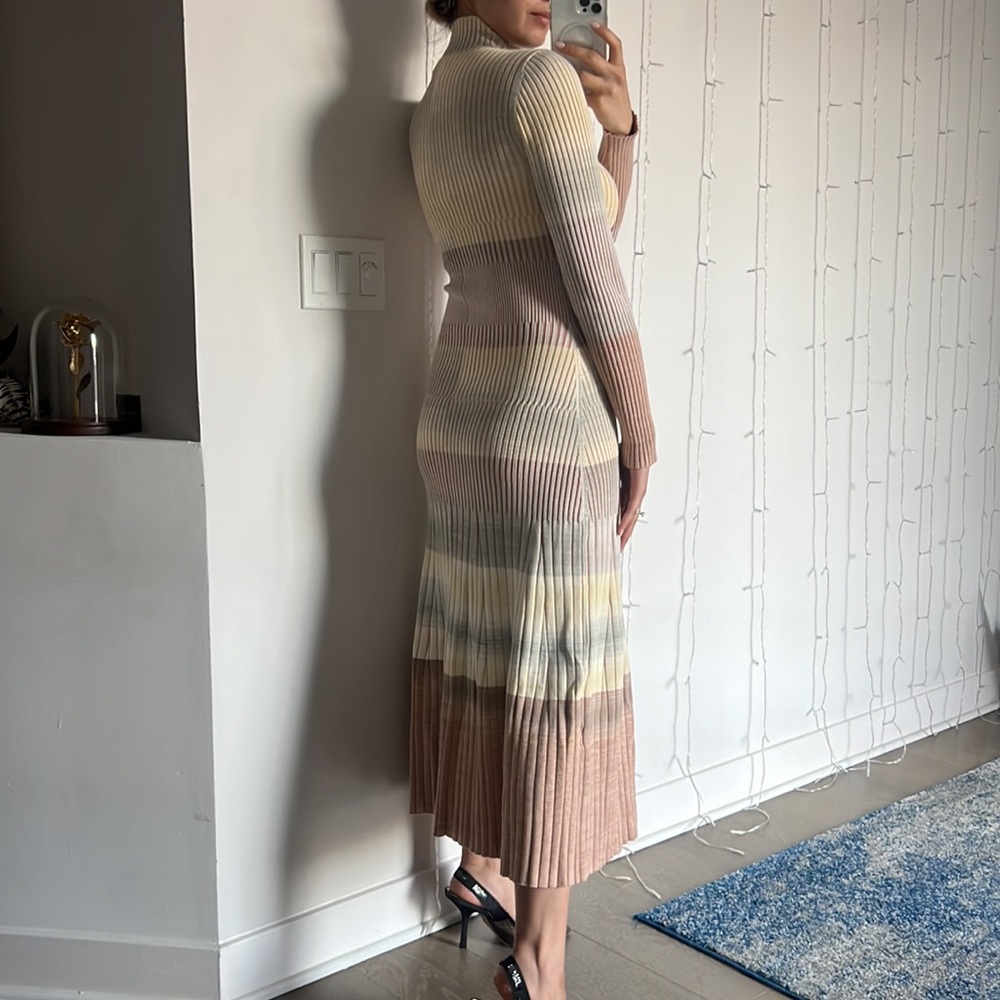 JONATHAN SIMKHAI Kazuki Midi Dress in Dusk Space Dye Small - Picture 7 of 11